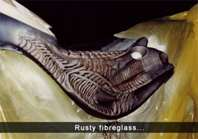 rusty fibreglass